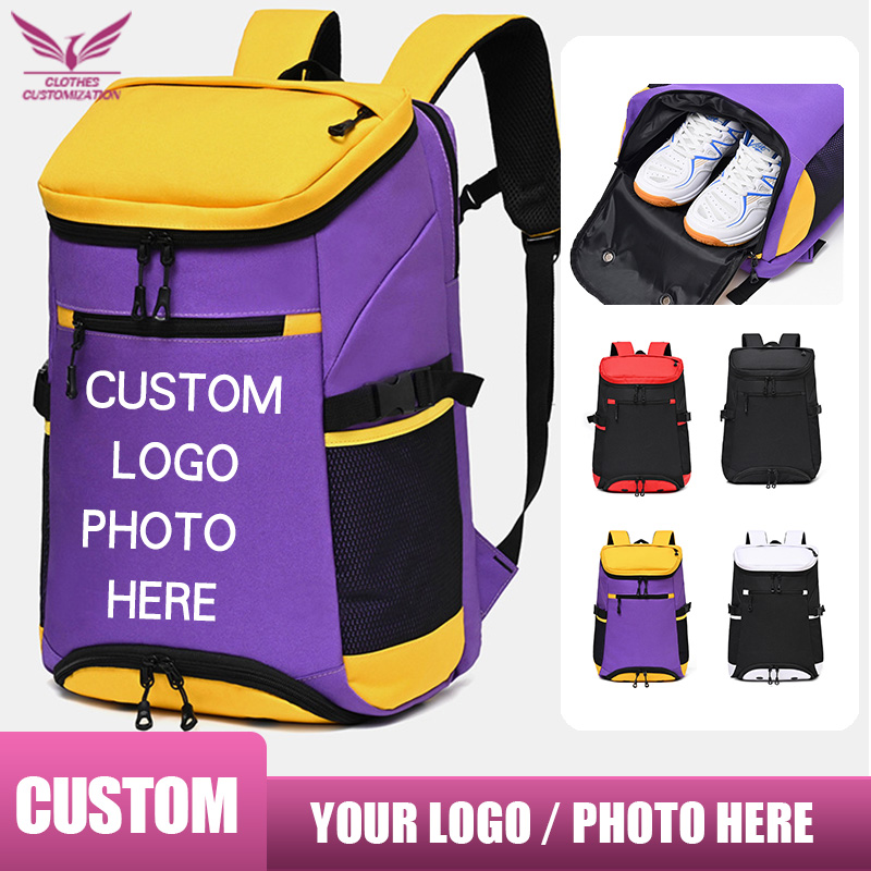 Badminton Logo - Großer Sport-Badmintonschläger-Rucksack mit individuellem Logo, Basketball-Trainingstasche,