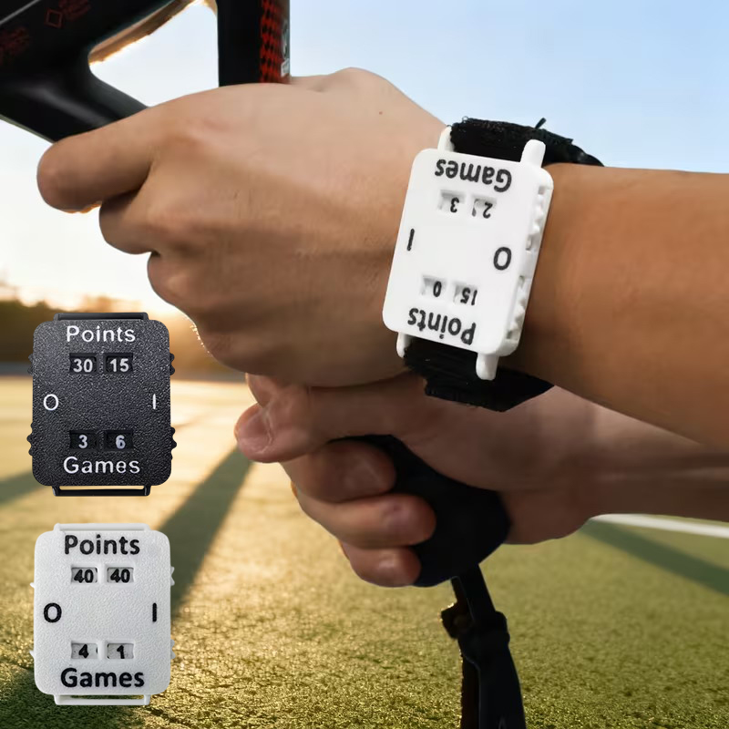 Badminton Counter - Tragbares Cricket-Tennis-Padel-Scoreboard-Armband, Sofortiger Punktezähler ohne Speicherverlust