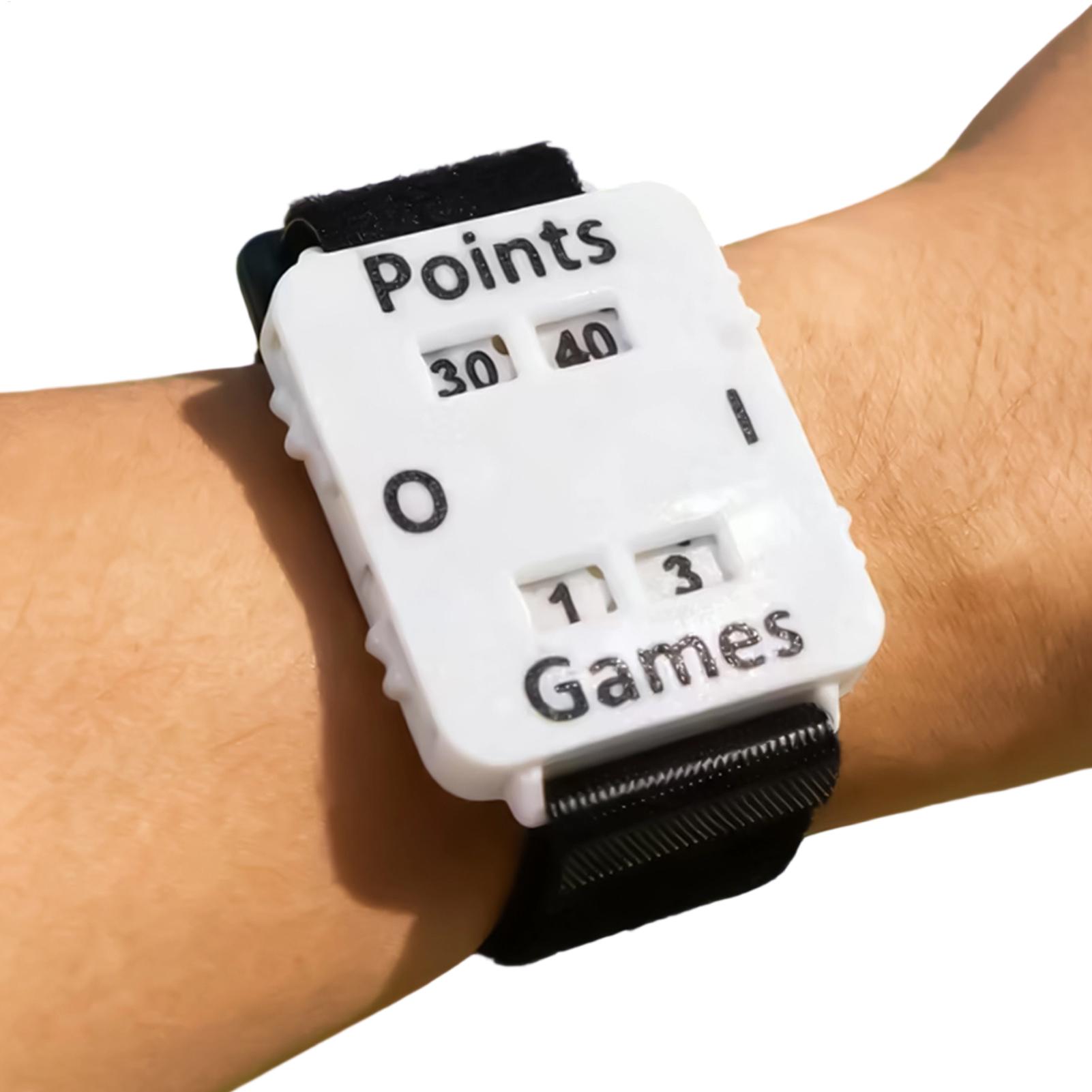 Badminton Counter - Tragbares Cricket-Tennis-Padel-Scoreboard-Armband, sofortiger Punktezähler ohne Speicherfehler,