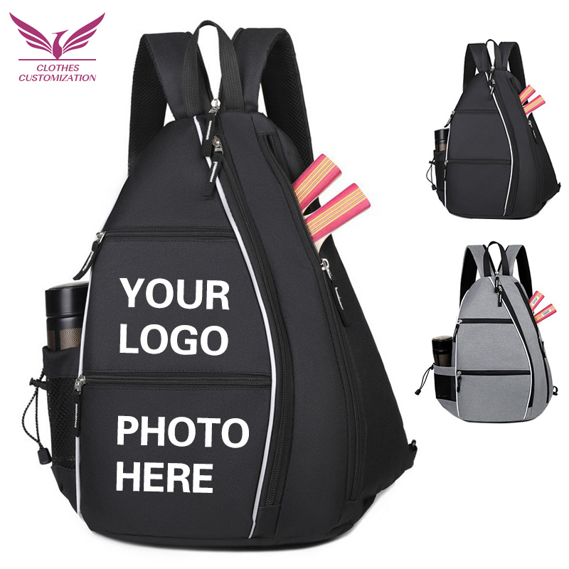 Badminton Logo - Benutzerdefinierter Schläger-Rucksack für Herren, Sport-Rucksack, Outdoor-Sporttasche,