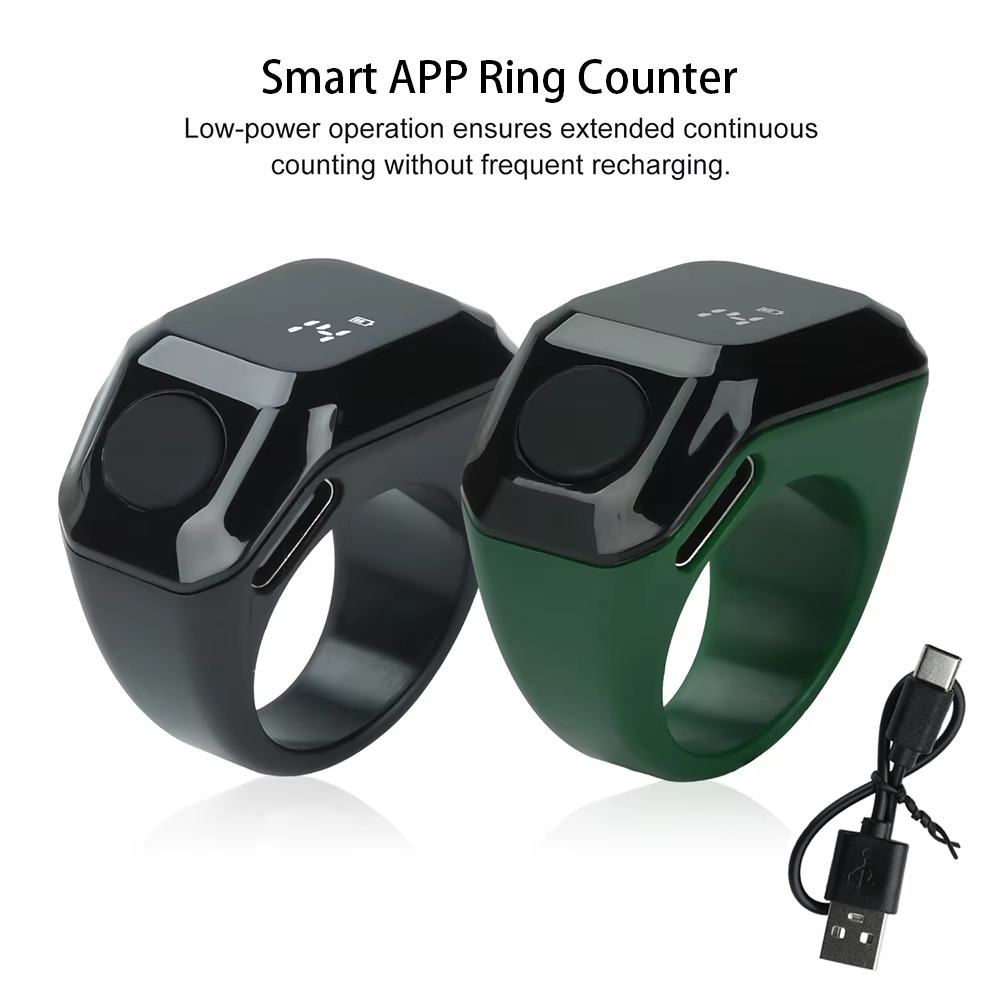 Badminton Counter - Smarter APP-Ring-Zähler: Tragbarer Digitaler Bluetooth-Zählring mit