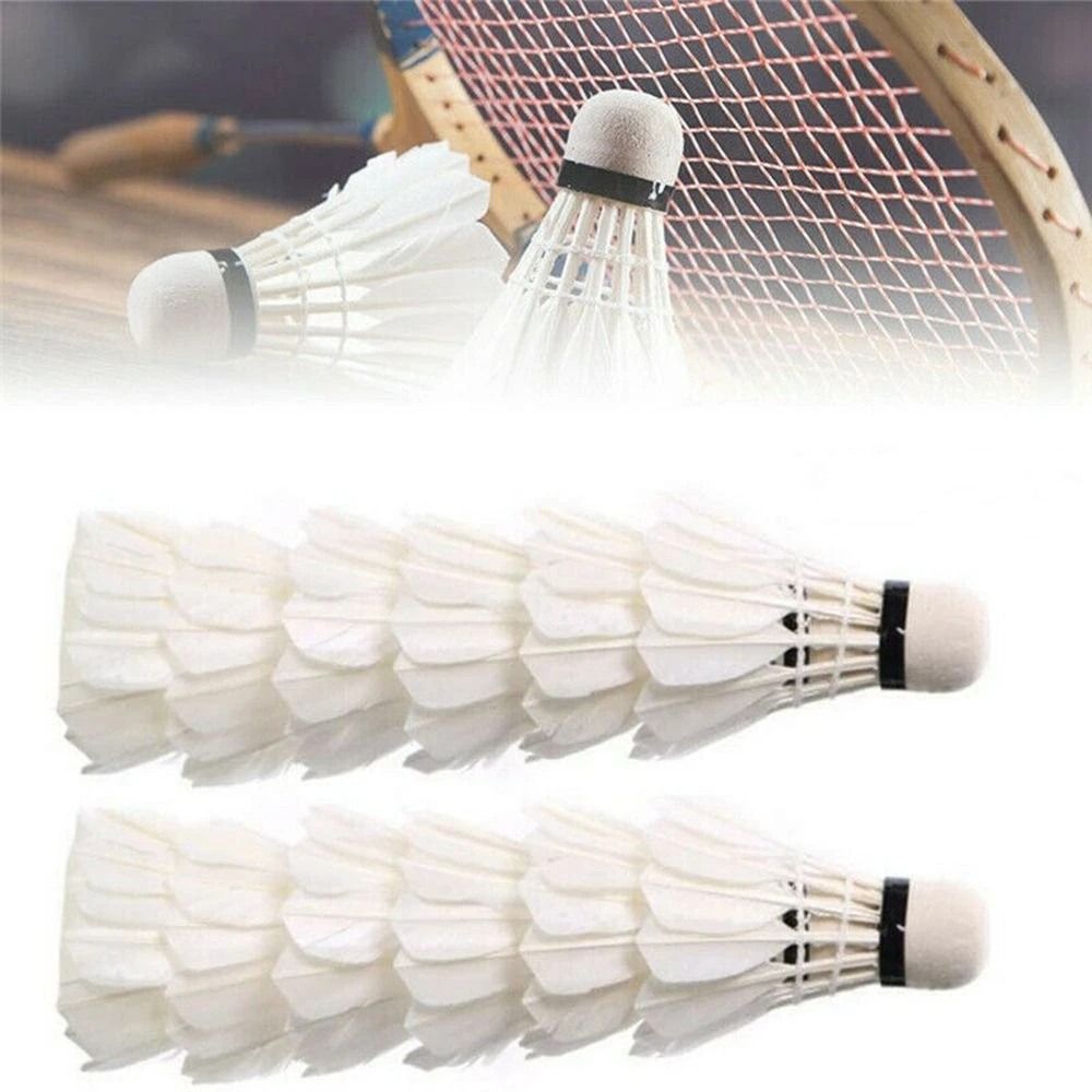 Badminton Bwf - Neue weiße Gänsefeder-Badminton-Federbälle, langlebige professionelle Badmintonbälle,